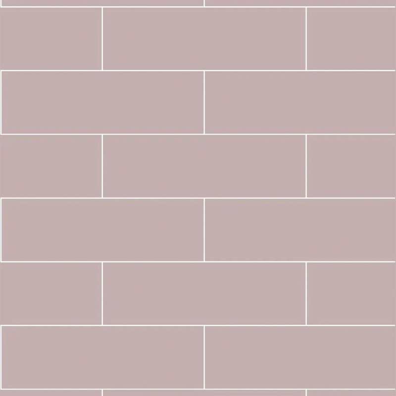 Dusky Pink Metro Brick Urban Tile Effect - Fibo - Closeup