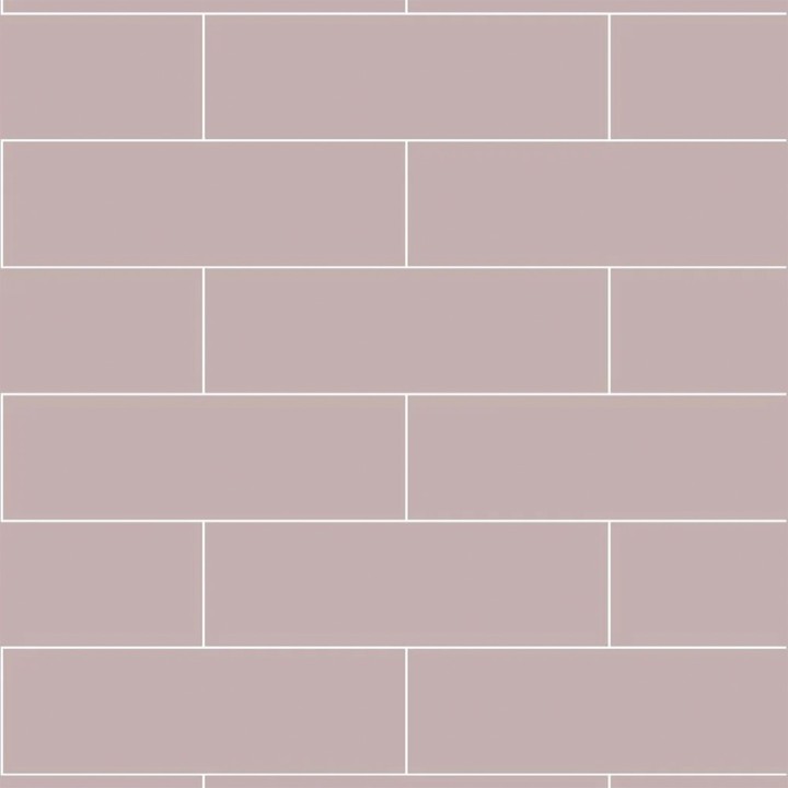 Dusky Pink Metro Brick Urban Tile Effect - Fibo - Closeup
