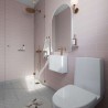 Dusky Pink Metro Brick Urban Tile Effect - Fibo