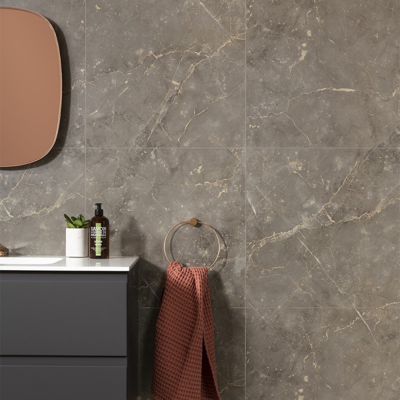 Brown Marble Tile Effect - Fibo