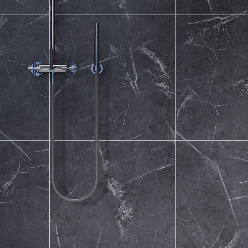 Black Marble Tile Effect - Fibo