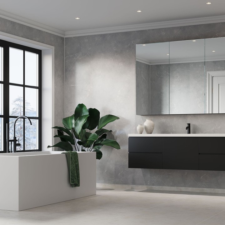 Grey Marble Effect - Fibo