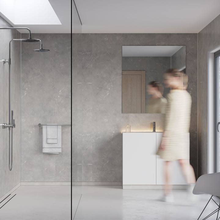 Grey Marble Effect - Fibo