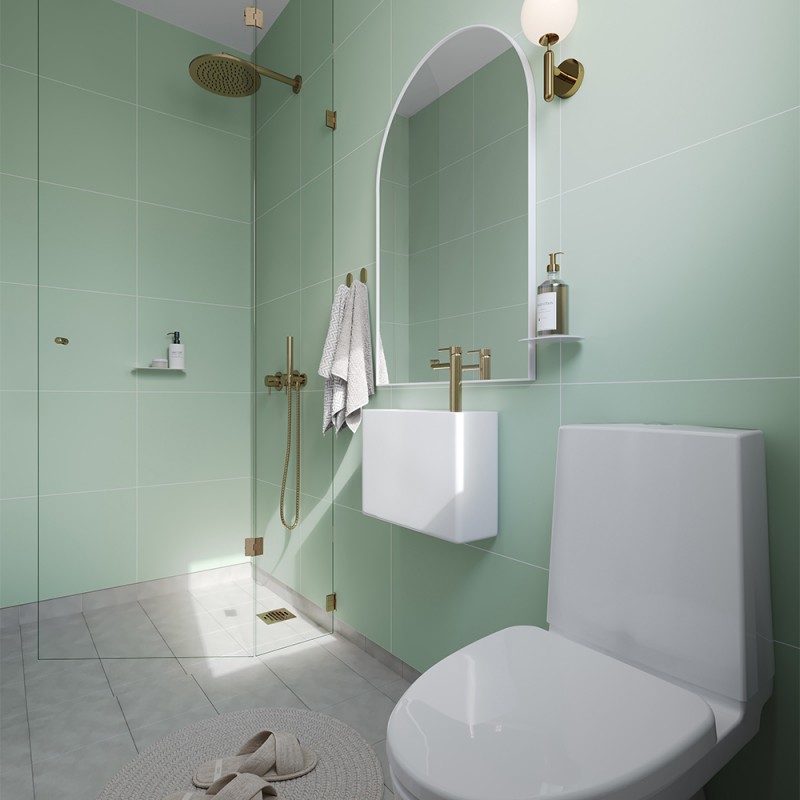 Light Green Contemporary Tile Effect - Fibo