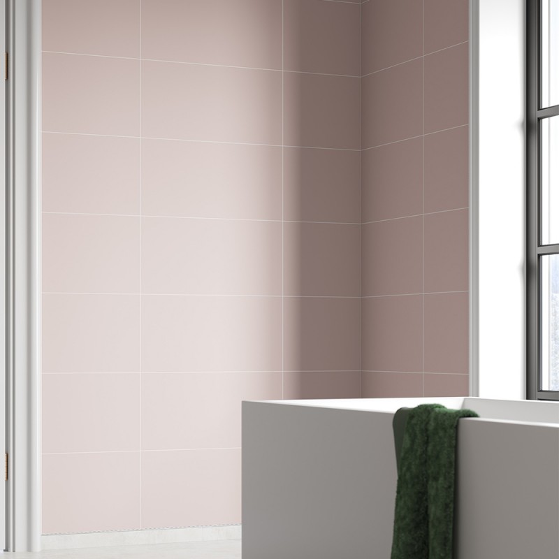 Dusky Pink Contemporary Tile Effect - Fibo