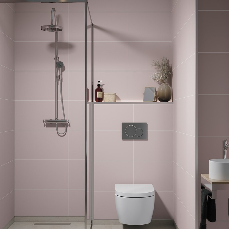 Dusky Pink Contemporary Tile Effect - Fibo