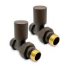 Straight Mocha Valves for Radiators & Towel Rails (Pair)