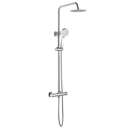 Round Thermostatic Bar Mixer With Riser Kit - Chrome