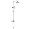 Round Thermostatic Bar Mixer With Riser Kit - Chrome