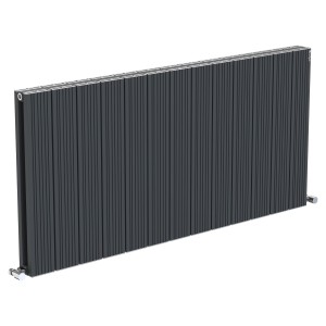 1235mm (w) x 600mm (h) "Tower Bold" Double Panel Anthracite Horizontal Aluminium Radiator (26 Extrusions)