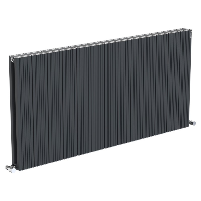 1235mm (w) x 600mm (h) "Tower Bold" Double Panel Anthracite Horizontal Aluminium Radiator (26 Extrusions)
