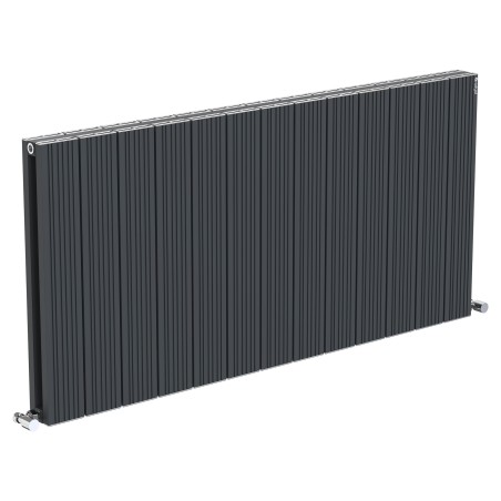 1235mm (w) x 600mm (h) "Tower Bold" Double Panel Anthracite Horizontal Aluminium Radiator (26 Extrusions)