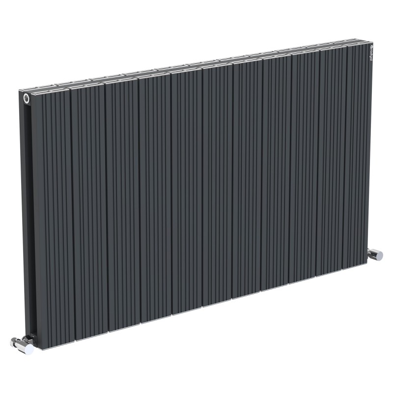 1045mm (w) x 600mm (h) "Tower Bold" Double Panel Anthracite Horizontal Aluminium Radiator (22 Extrusions)