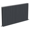 1045mm (w) x 600mm (h) "Tower Bold" Double Panel Anthracite Horizontal Aluminium Radiator (22 Extrusions)