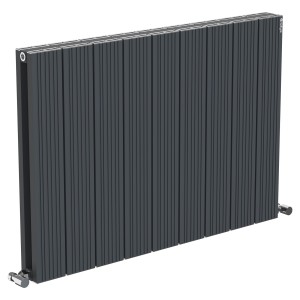 855mm (w) x 600mm (h) "Tower Bold" Double Panel Anthracite Horizontal Aluminium Radiator (18 Extrusions)