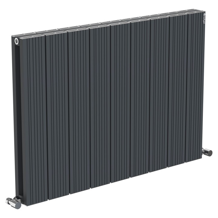 850mm (w) x 600mm (h) Tower Bold Double Panel Anthracite Horizontal Aluminium Radiator (18 Extrusions)