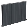 855mm (w) x 600mm (h) "Tower Bold" Double Panel Anthracite Horizontal Aluminium Radiator (18 Extrusions)