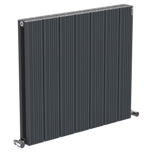 665mm (w) x 600mm (h) "Tower Bold" Double Panel Anthracite Horizontal Aluminium Radiator (14 Extrusions)