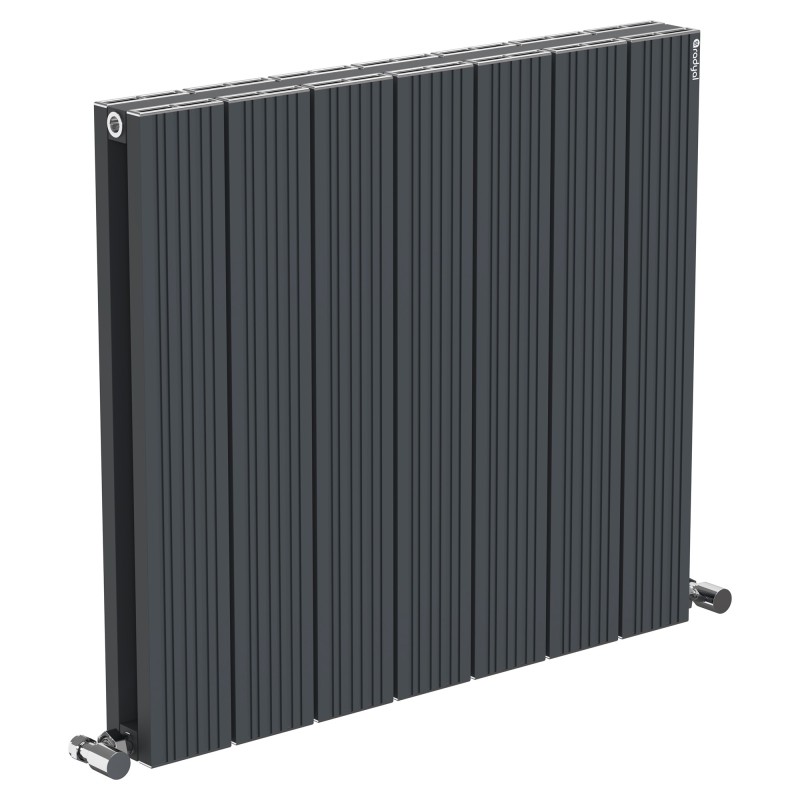 665mm (w) x 600mm (h) "Tower Bold" Double Panel Anthracite Horizontal Aluminium Radiator (14 Extrusions)