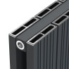 665mm (w) x 600mm (h) "Tower Bold" Double Panel Anthracite Horizontal Aluminium Radiator (14 Extrusions)