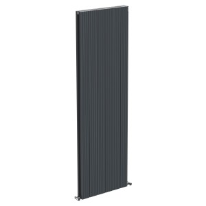 570mm (w) x 1800mm (h) "Tower Bold" Double Panel Anthracite Vertical Aluminium Radiator (12 Extrusions)