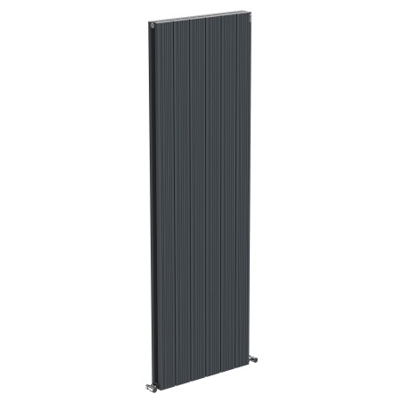 570mm (w) x 1800mm (h) "Tower Bold" Double Panel Anthracite Vertical Aluminium Radiator (12 Extrusions)