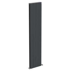 380mm (w) x 1800mm (h) "Tower Bold" Double Panel Anthracite Vertical Aluminium Radiator (8 Extrusions)