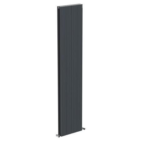 380mm (w) x 1800mm (h) "Tower Bold" Double Panel Anthracite Vertical Aluminium Radiator (8 Extrusions)