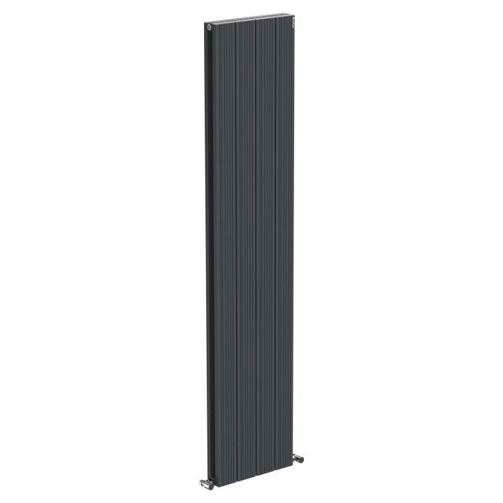 375mm (w) x 1800mm (h) Tower Bold Double Panel Anthracite Vertical Aluminium Radiator (8 Extrusions)