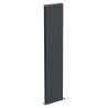 380mm (w) x 1800mm (h) "Tower Bold" Double Panel Anthracite Vertical Aluminium Radiator (8 Extrusions)