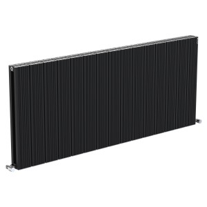 1425mm (w) x 600mm (h) "Tower Bold" Double Panel Black Horizontal Aluminium Radiator (30 Extrusions)