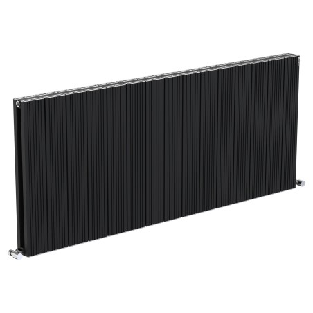 1425mm (w) x 600mm (h) "Tower Bold" Double Panel Black Horizontal Aluminium Radiator (30 Extrusions)