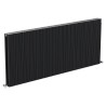 1425mm (w) x 600mm (h) "Tower Bold" Double Panel Black Horizontal Aluminium Radiator (30 Extrusions)