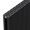 Radyal Tower Bold Black Double Aluminium Radiator Close Up