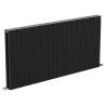 1235mm (w) x 600mm (h) "Tower Bold" Double Panel Black Horizontal Aluminium Radiator (26 Extrusions)