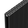Radyal Tower Bold Black Double Aluminium Radiator Close Up