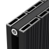 1235mm (w) x 600mm (h) "Tower Bold" Double Panel Black Horizontal Aluminium Radiator (26 Extrusions)