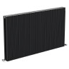 1045mm (w) x 600mm (h) "Tower Bold" Double Panel Black Horizontal Aluminium Radiator (22 Extrusions)