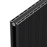 Radyal Tower Bold Black Double Aluminium Radiator Close Up