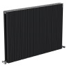 855mm (w) x 600mm (h) "Tower Bold" Double Panel Black Horizontal Aluminium Radiator (18 Extrusions)