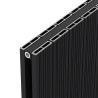Radyal Tower Bold Black Double Aluminium Radiator Close Up