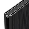Radyal Tower Bold Black Double Aluminium Radiator Close Up