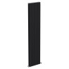 380mm (w) x 1800mm (h) "Tower Bold" Double Panel Black Vertical Aluminium Radiator (8 Extrusions)