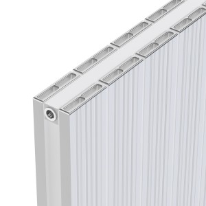 1235mm (w) x 600mm (h) "Tower Bold" Double Panel White Horizontal Aluminium Radiator (26 Extrusions)