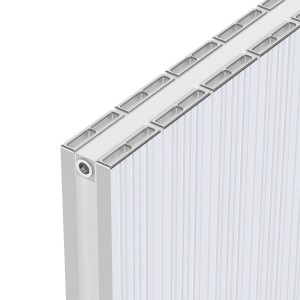 855mm (w) x 600mm (h) "Tower Bold" Double Panel White Horizontal Aluminium Radiator (18 Extrusions)