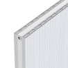 Radyal Tower Bold White Aluminium Radiator Close Up