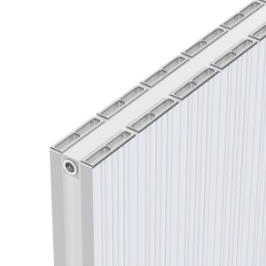 665mm (w) x 600mm (h) "Tower Bold" Double Panel White Horizontal Aluminium Radiator (14 Extrusions)