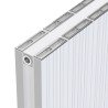 Radyal Tower Bold White Aluminium Radiator Close Up