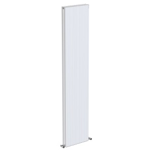 380mm (w) x 1800mm (h) "Tower Bold" Double Panel White Vertical Aluminium Radiator (8 Extrusions)