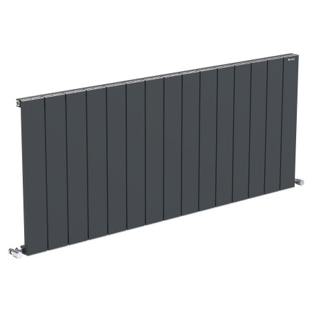 1425mm (w) x 600mm (h) "Tower" Single Panel Anthracite Horizontal Aluminium Radiator (15 Extrusions)